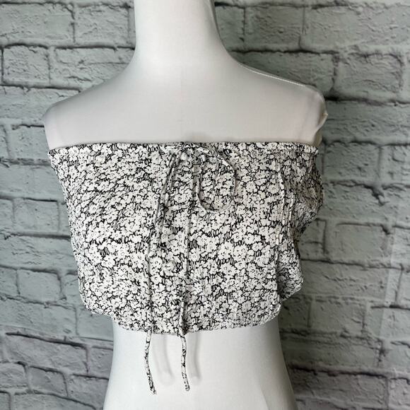 Volcom white floral tube top new size women’s small - Picture 2 of 7